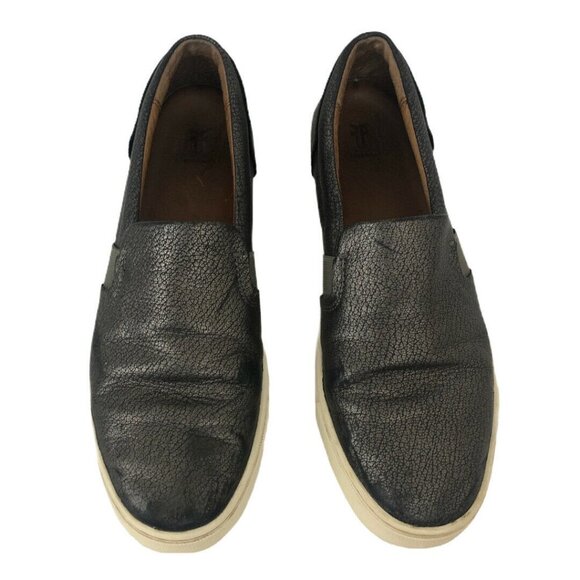 Frye Size 8 Ivy Pewter Metallic Slip-On Sneaker - Picture 3 of 8